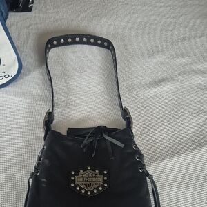 Harley-Davidson Black Studded Shoulder Bag